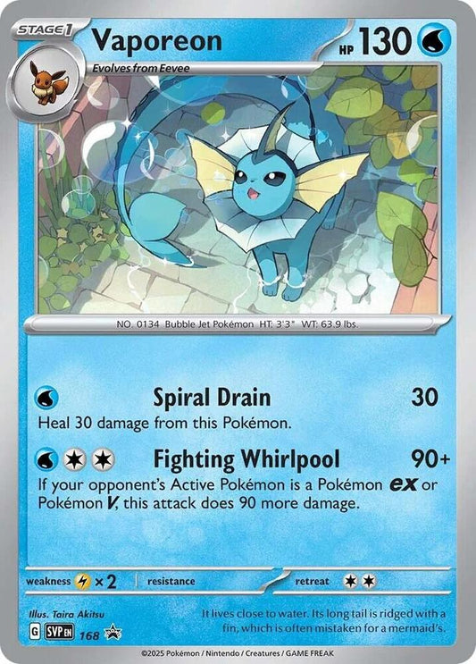 Vaporeon 168 (SV: Scarlet & Violet Promo Cards)  - Cosmo Holofoil