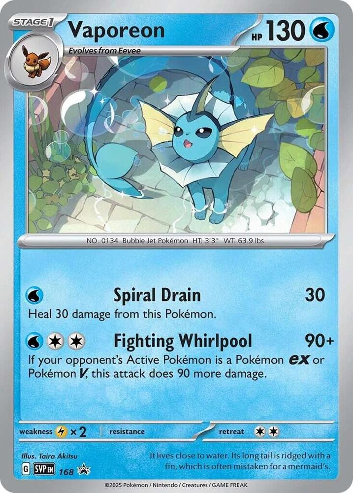 Vaporeon 168 (SV: Scarlet & Violet Promo Cards)  - Cosmo Holofoil