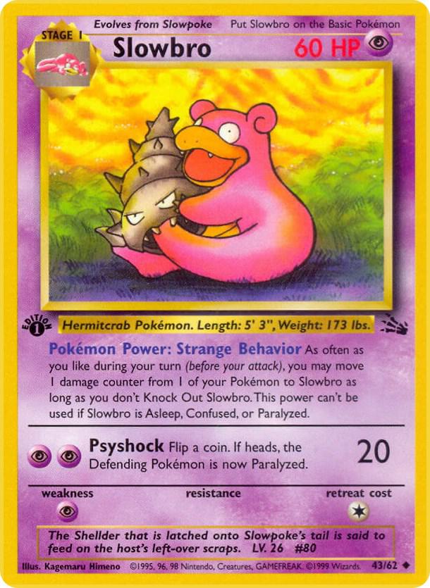 Slowbro 43/62 (Fossil)  - 1st Edition