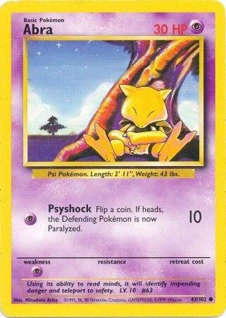 Abra 043/102 (Base Set)  - Unlimited Normal