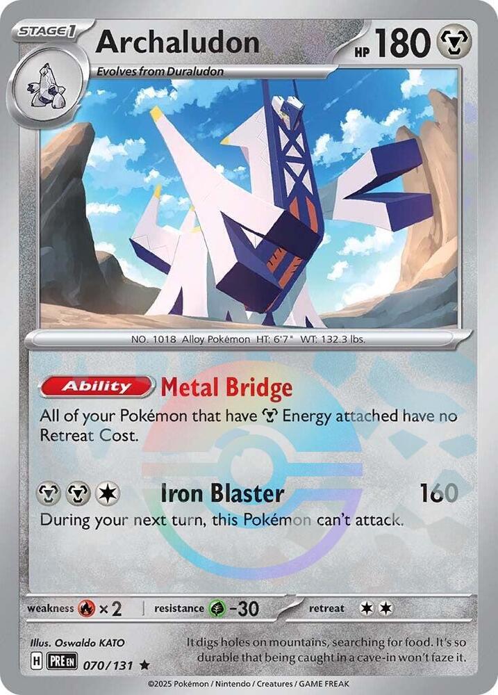 Archaludon 070/131 (SV: Prismatic Evolutions)  - Poke Ball Holofoil