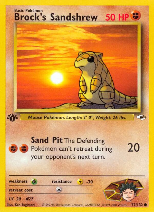 Brock's Sandshrew 072/132 (Gym Heroes)  - 1st Edition