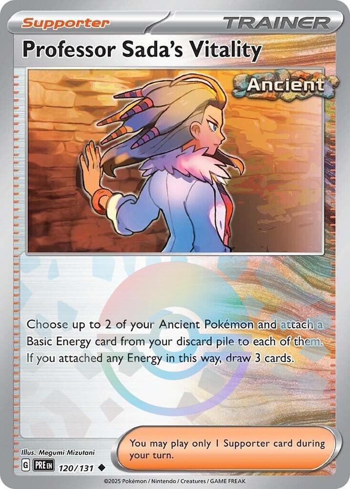Professor Sada's Vitality 120/131 (SV: Prismatic Evolutions)  - Poke Ball Holofoil