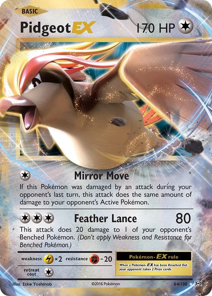 Pidgeot EX 64/108 (XY - Evolutions)  - Holofoil