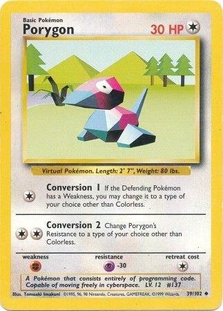 Porygon 039/102 (Base Set)  - Unlimited Normal