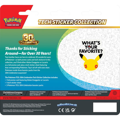 Pokemon TCG: 30th Celebration Tech Sticker Blister