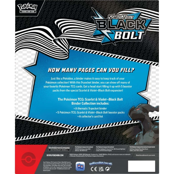 Pokemon TCG Scarlet & Violet Black Bolt Binder Collection – Melbemon Trading Cards