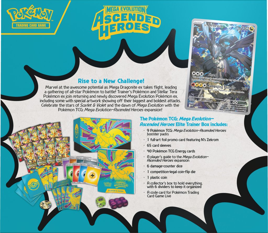 Pokémon TCG: Mega Evolution - Ascended Heroes Elite Trainer Box [Limit 1]