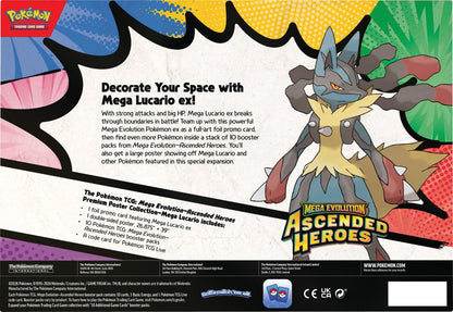 Pokémon TCG: Mega Evolution—Ascended Heroes Premium Poster Collection—Mega Lucario or Mega Gardevoir