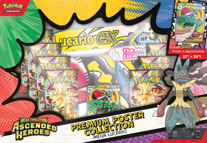 Pokémon TCG: Mega Evolution—Ascended Heroes Premium Poster Collection—Mega Lucario or Mega Gardevoir