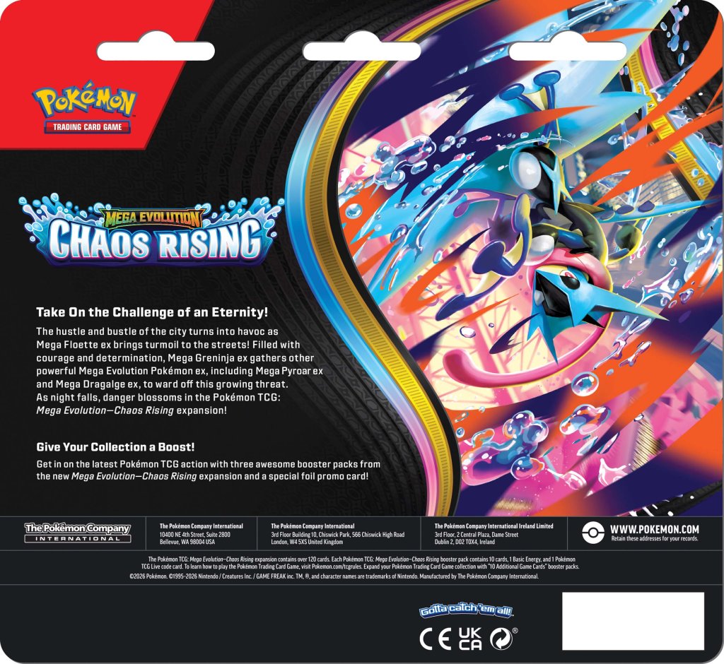 Pokemon TCG: Mega Evolution Chaos 3-Booster Blister [Limit 1]