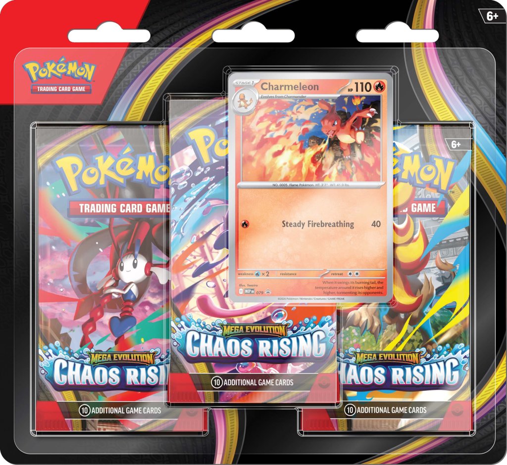 Pokemon TCG: Mega Evolution Chaos 3-Booster Blister [Limit 1]